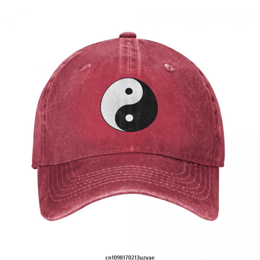 Ying Yang Symbol Fashion Unisex Cotton Baseball Cap Outdoor Adult Adjustable Denim Hat