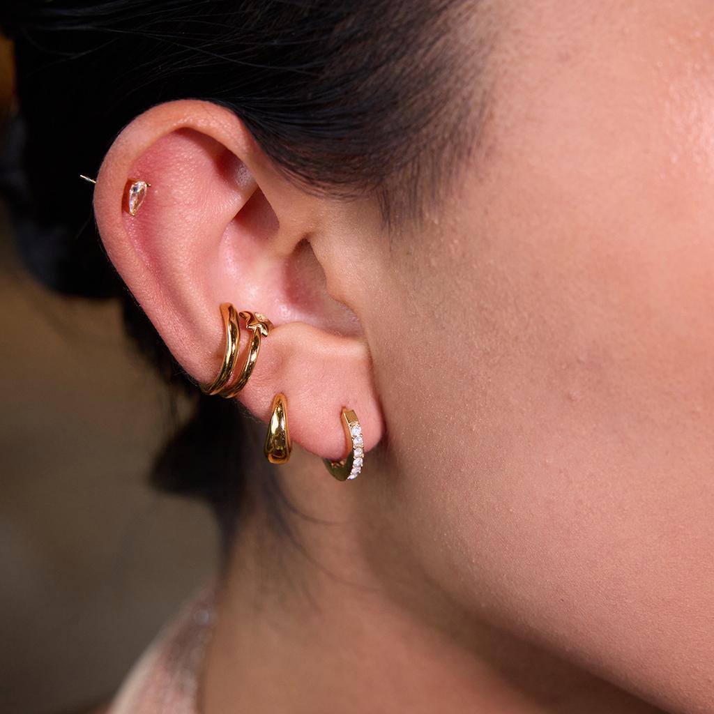 Edelstahl Ohrclips ohne Ohrloch Design Sinn Nischen Ohrringe verblassen nicht Titanstahl