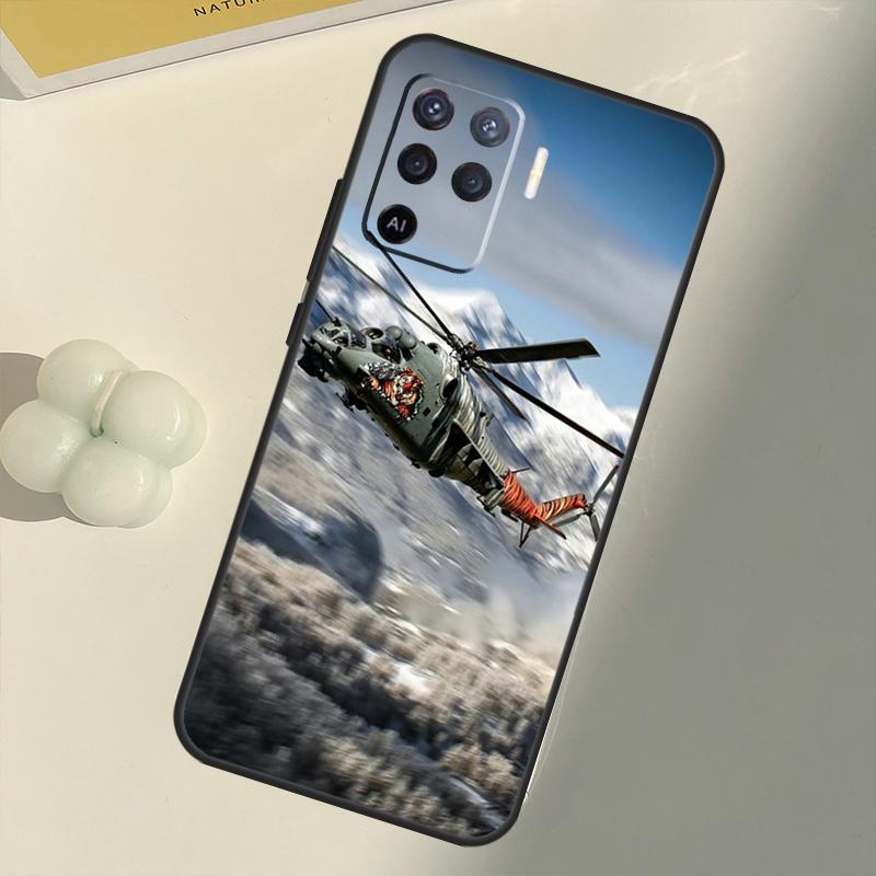 

Чехол-вертолет Mil Mi 24 Hind для OPPO A15 A74 A54 A94 A52 A72 A31 A53 A53S A5 A9 2020 A3S A5S A83 A91 A93, чехол Find X3 Neo