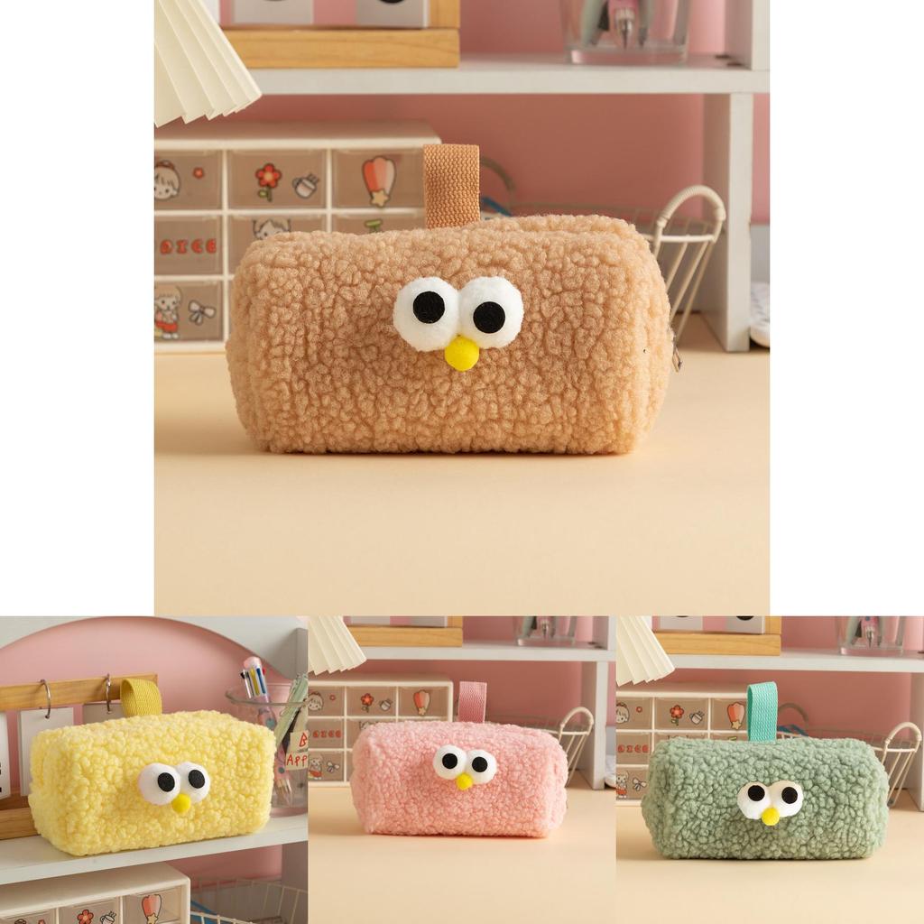 Soft Fabric Pencil Case For Girls Large Capacity Stationery Organizer For School Use