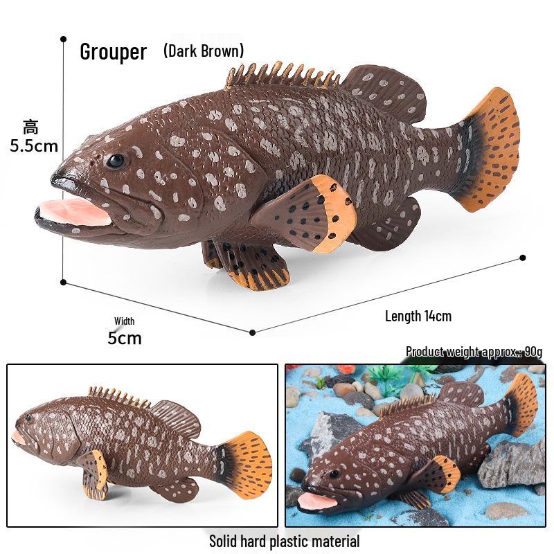 Ocean Wildlife Simulation Toy Set: Sea Turtle, Shark, Whale, Sea Lion, Tiger Shark, Manta Ray, Seal, Grouper.