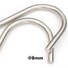 4Pcs Stainless Steel Meat Hooks, 7/8-Inch 4/8mm S-Hooks, Meat Processing Butcher Hook Pot Hooks