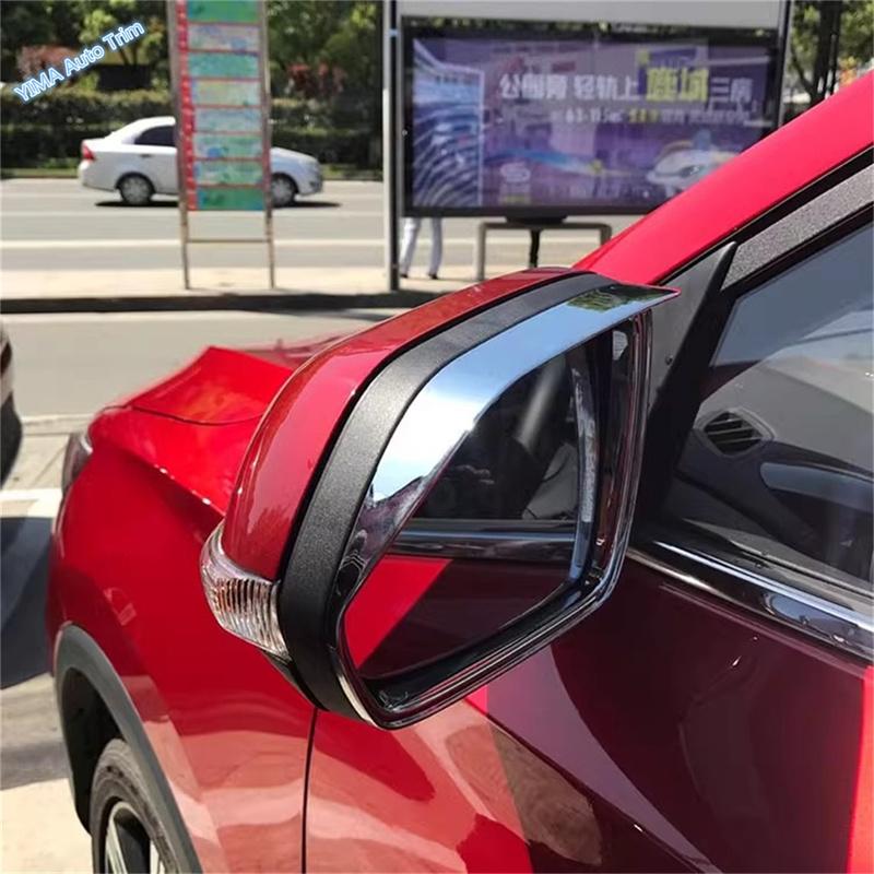 Car Door Rearview Mirror Frame Cover ABS 2Pcs Chrome Decorator Rain Eyebrow Trim Fit For MG ZS 2018 -  exterior accessories
