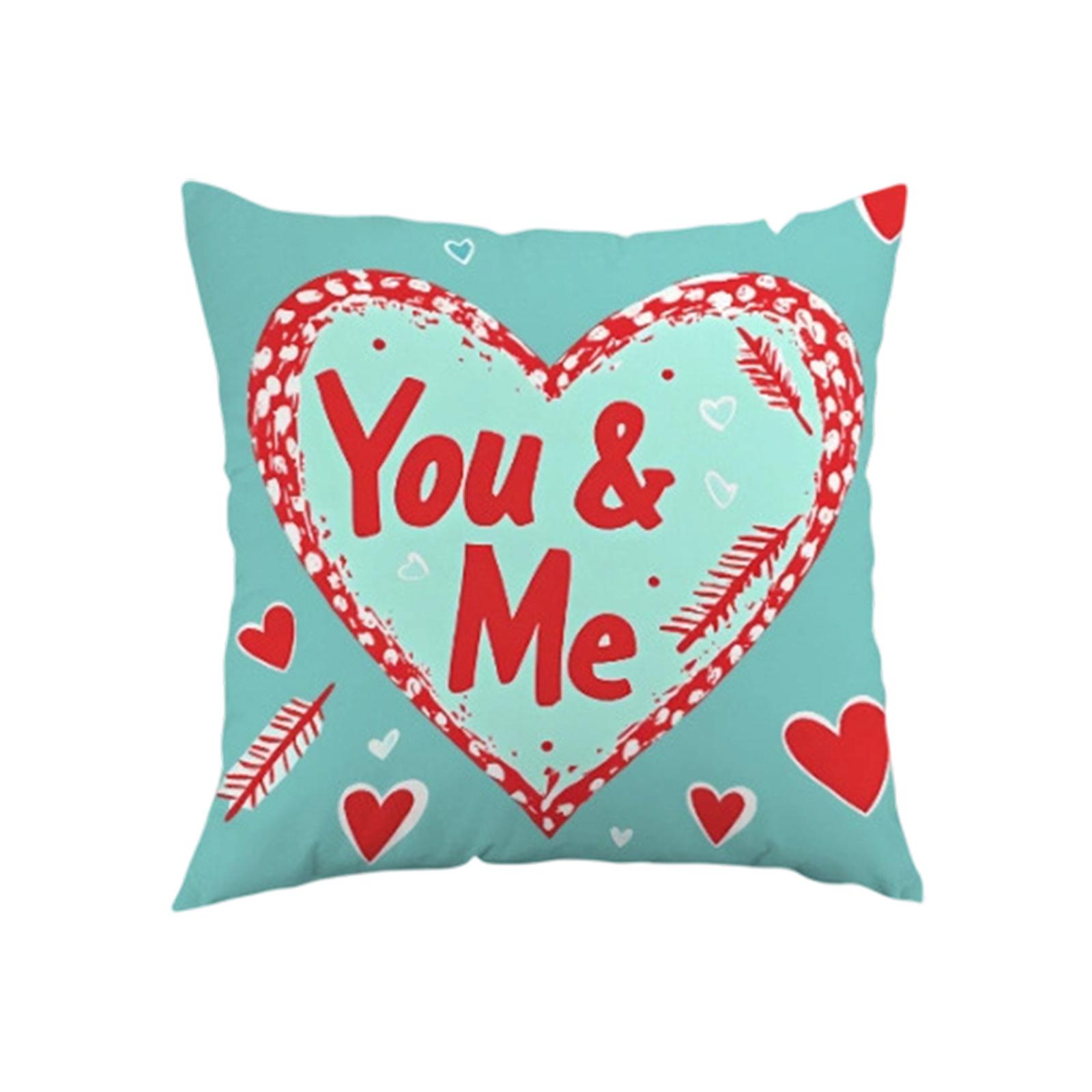 

Valentine s Day Pillowcase, 17.71 X17.71 Inches, Winter Holiday Theme, Sofa Throw Pillow Cover One Size
