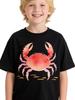 Summer Kids' Casual T-Shirts Sea Turtle Marine Animal Print Black Short Sleeved T-Shirts Fashion Cartoon Pattern Kids' T-Shirts