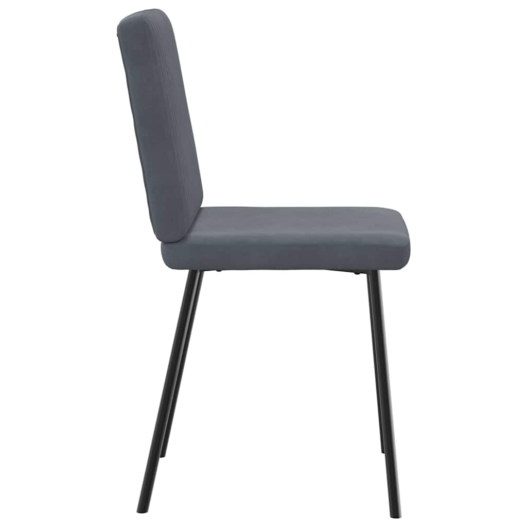 Dining Chairs 2 Pcs Dark Grey Velvet
