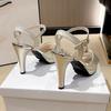 Fashion Beautiful 2025 New Summer Internet Celebrity High-heeled Sandals Women's Stiletto Versatile Fish Mouth Strap