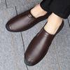 Mode Ärtor Lyxskor Herr Latskor Tide Hög Kvalitet Casual All-match Äkta Läder Mjuk Sula Loafers Nötskinnsskor Herr