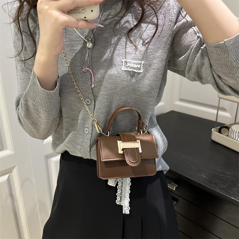 Retro Handbag New Women's Bag Small Square Bag Niche Design Textured Shoulder Messenger Bag