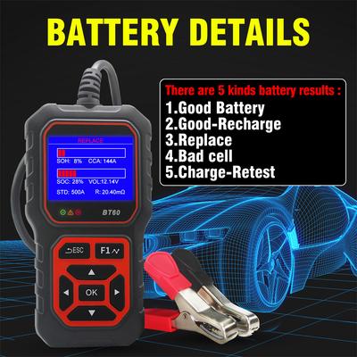 Digital Battery Analyzer Tester for All 12V 24V Car  Motorcycle Battery and Truck Battery.