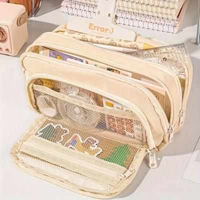 New Ultra Large Capacity Pencil Case Simple Stationery Box Minimalist Pen Pouch for Students School Stationery Supplies