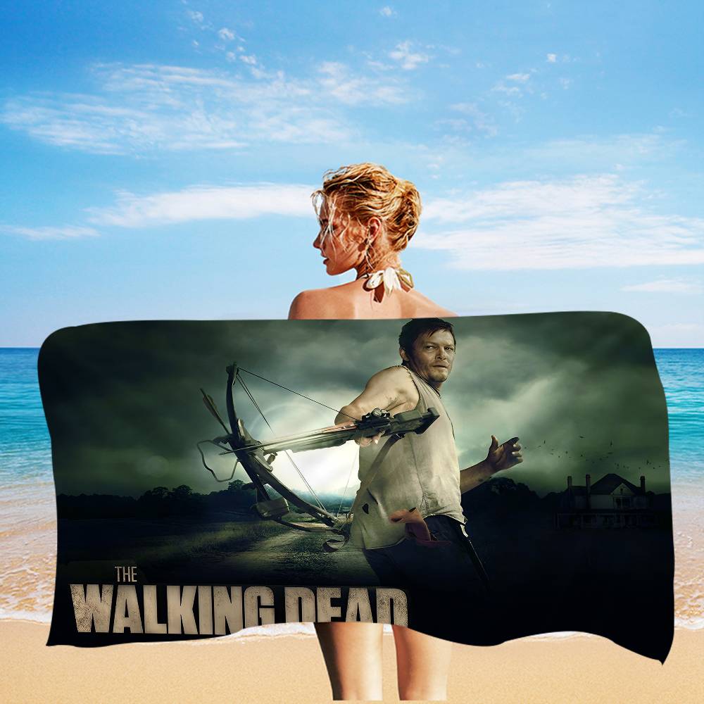 Thrilling Movie The W-Walking D-Dead Microfiber Blanket Quick Drying Towels Oversized Printing Super Absorbent Towel Blanket