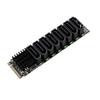 M.2 M KEY NVMe To SATA Convert Card ASM1166 6Gbps 8 Port M.2 M-Key PCIE3.0 To SATA Adapter with Smart Indicator Tools Included