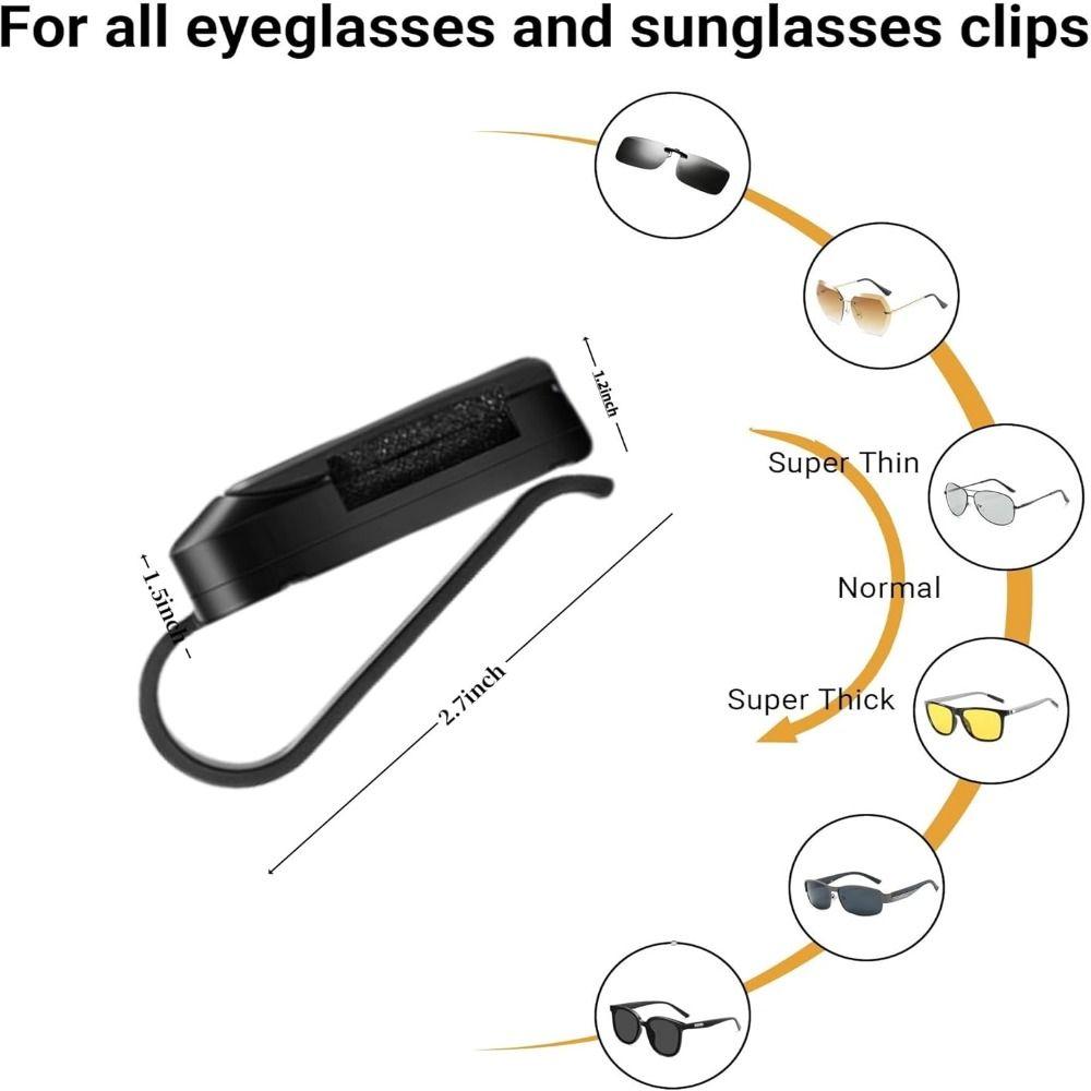 Shock-proof Car Glasses Clip Press Switch Ticket Card Mount Clips  Car Sun Visor Storage