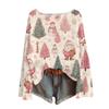 Womens  Fall Sweaters Long Sleeve Print Tops Pullover Sweaters Loose Dressy Casual Basic Clothes