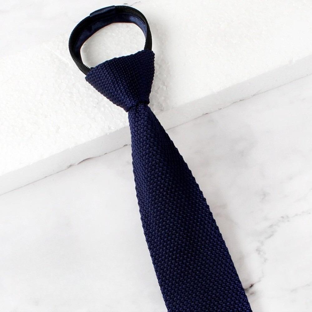 Gestreifte Strickkrawatte Reißverschluss Automatischer Reißverschluss Krawatte Bekleidungszubehör