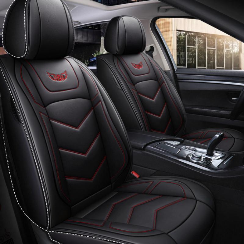 Universal 5 Seat Car Seat Cover PU Leather Full Set Seat Cushion Cover Anti Slip Protector Cover