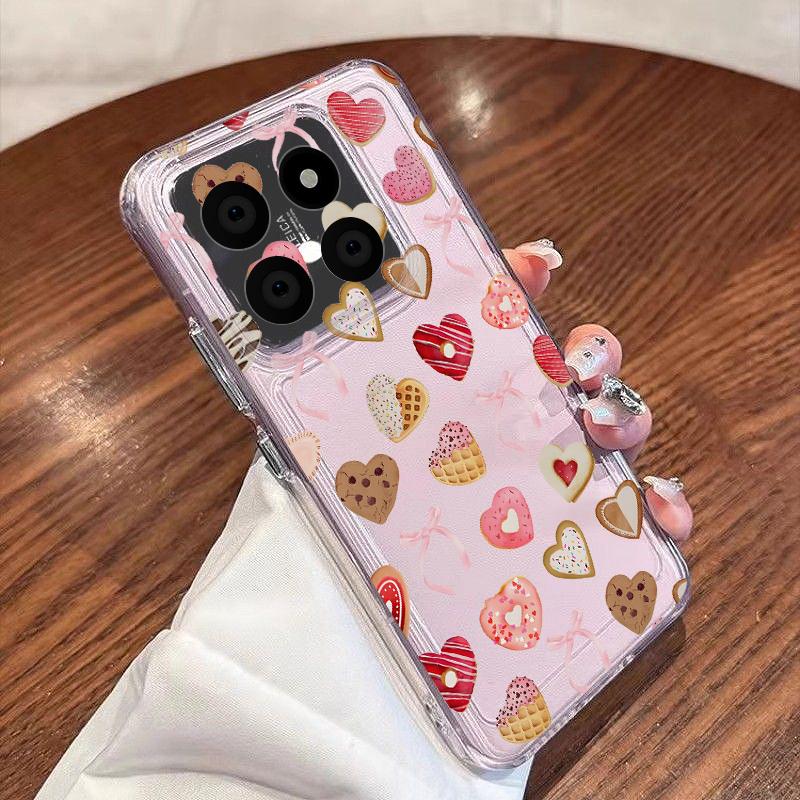 Pink Bowknots Pattern Case For Xiaomi Redmi Note 15 Pro 4G Funda Redmi Note 14 13 Pro 5G Clear TPU Silicone Soft Cover