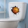 Creative Broken Basketball Bathroom Toilet Beautification Decorative Stickers