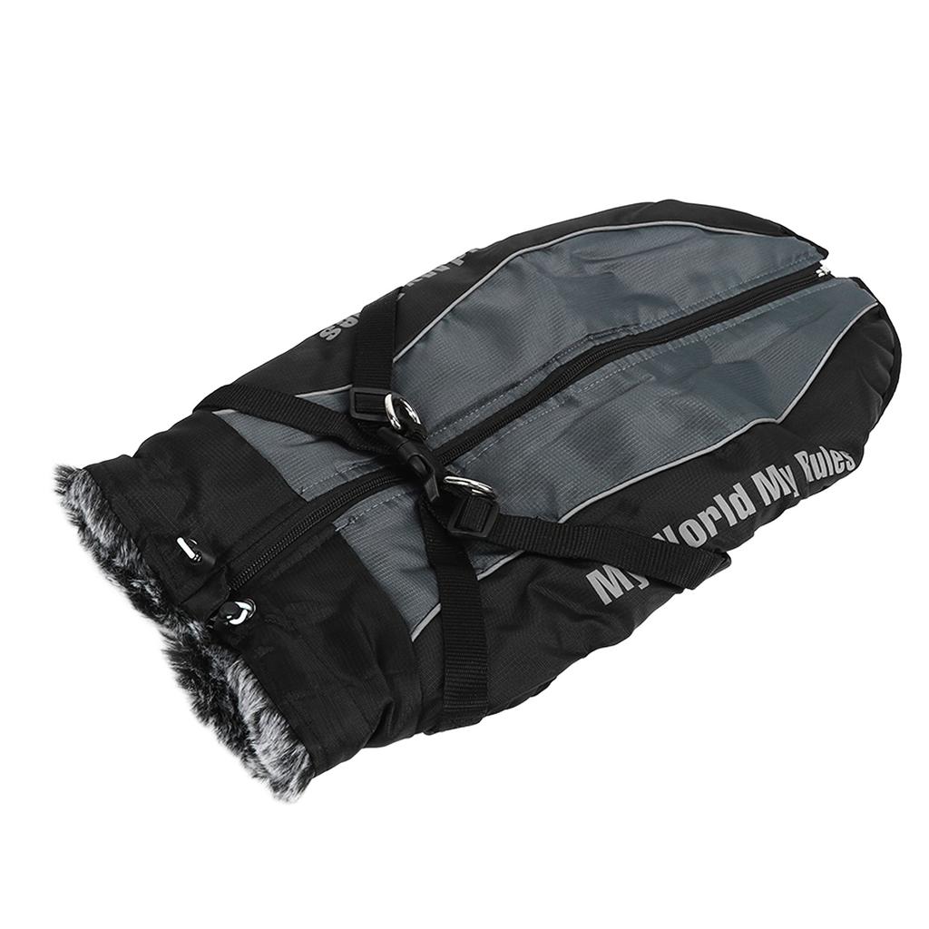 Dog Cotton Jacket Classic Cute Plush Collar Thicken Reflective Pet Warm Coats for Autumn and Winter