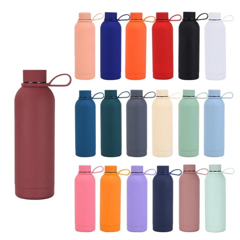 500ml 304 Stainless Steel Small Bottle Large-Capacity Thermos With Handle Outdoor Portable Sports Cup Vacuum Insulation Gifts