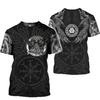 Viking Symbol Printing T-shirt Men's Summer Short-sleeved Harajuku Shirt Hip-hop Men Women Fashion T-shirt