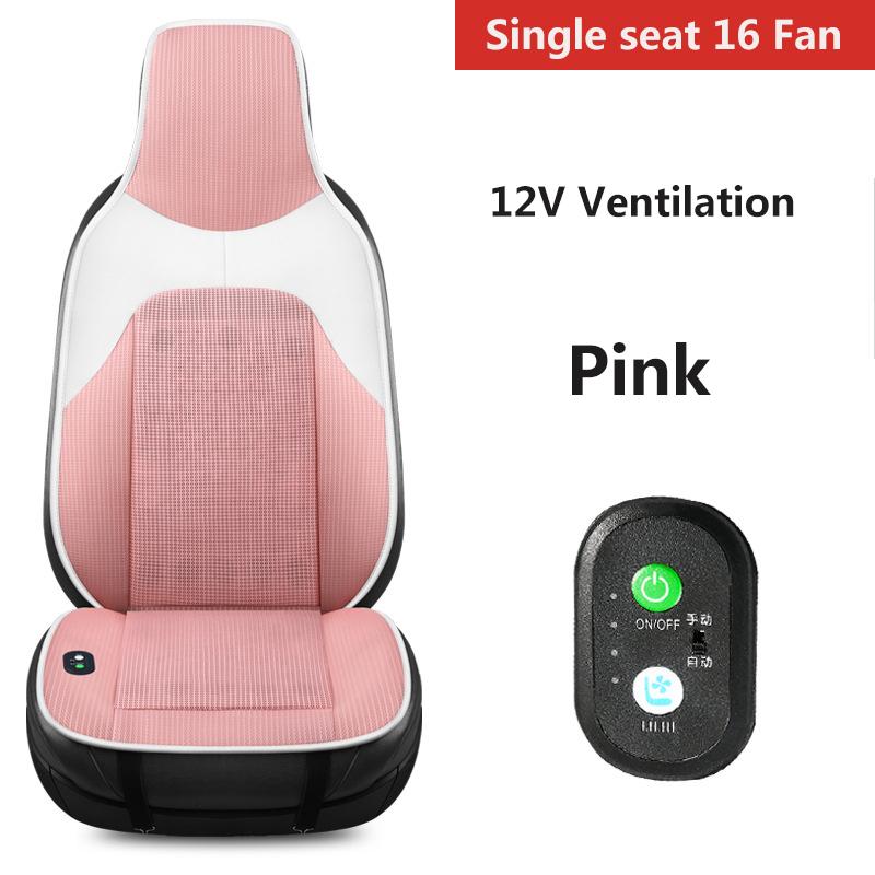 Car Ventilation Massage Seat Cushion Summer Breathable Cooling Seat Cushion 16 Fan Blowing Cooling Pad 12/24V Universal Seat Mat