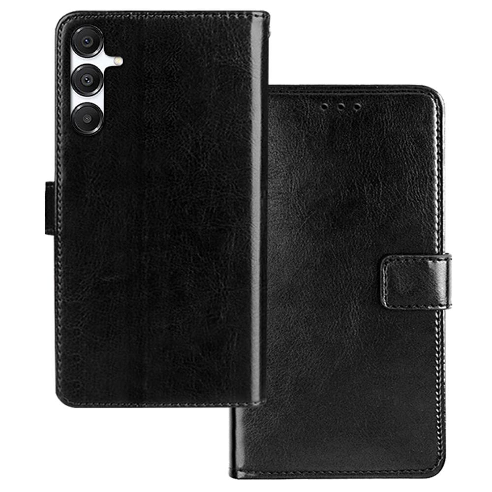 IDEWEI For Samsung Galaxy A16 5G/4G Case Card Slots Holder Leather Phone Cover Crazy Horse Texture