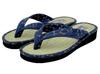Taimei Shokai Sandals with Straps and Japanese Pattern Women's Japanese-made Tatami-style (3560 (Navy), Large)