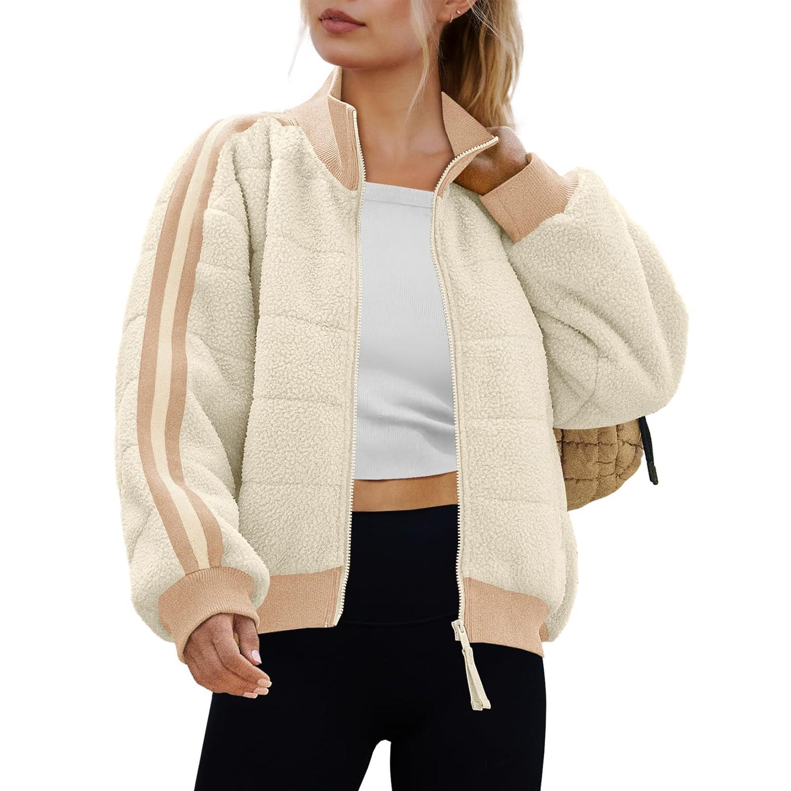 

Женское модное однотонное пальто с длинными рукавами, свободная куртка на молнии M хаки