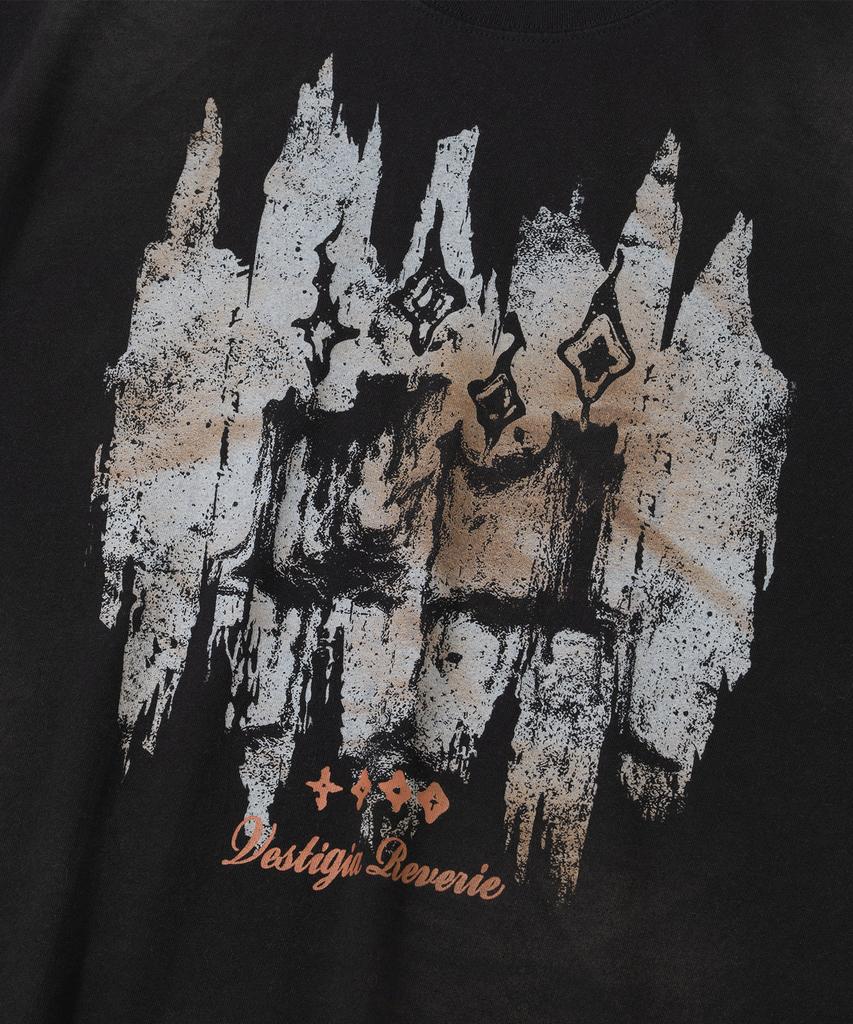 NOT4NERD Candle Residue Oil Washed Loose Cropped T-Shirts - Black