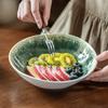 Ramen Bowl High Value Dish Bowl Ceramic Tableware Bowl Round Large Bowl Restaurant Hotel Commercial Salad Bowl