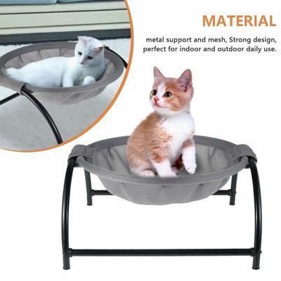 Atmungsaktive Haustier-Hängematte aus Edelstahl für Katzen und Hunde, zum Aufhängen, abnehmbares Netzbett, Ruhebett für Haustiere