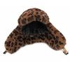 Leopard Plüsch Bombermütze Herren Damen Herbst Winter Dick Winddicht Kalt Skimütze Baumwollmütze Ohrenschutz Reitmütze