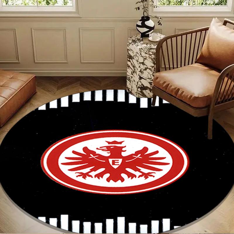 Eintracht Frankfurt Wappen Runde Matte Heimdekoration, Stuhlmatte Für Wohnzimmer, Schlafzimmer, Fußmatte Heimdekoration Geburtstagsgeschenk Weihnachtsgeschenke