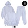 One Hundred Percent Ohp Oversized Heavy Sweatshirt + Hoodie + Jogger Pants Set 2 Colors