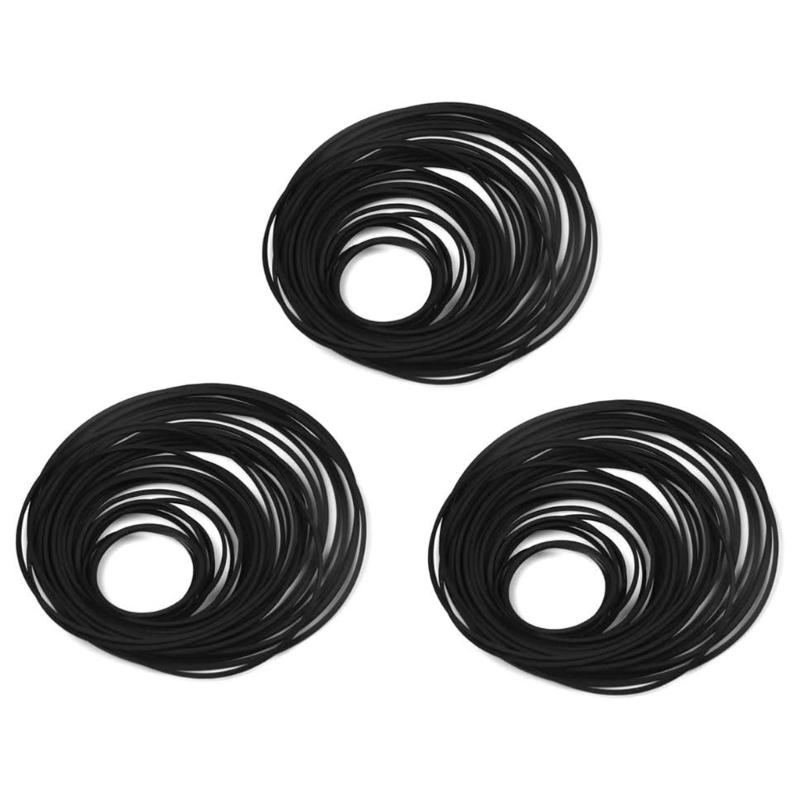 120Pcs High Elasticity Rubber Belts Universal 26 120mm for Cassette Tape Machine Repair Assorted 1mm Thickness