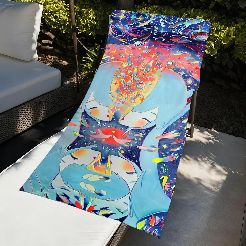 Singer K-Kikuo-o Towel Beach Quick Dry Soft Pool Towels Gift for Travel Gym Shower Camping sports