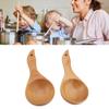 2Pcs Solid Wood Rice Spoon with Hole Serving Spoon Household  Rice Paddle  Canteen Meal Serving