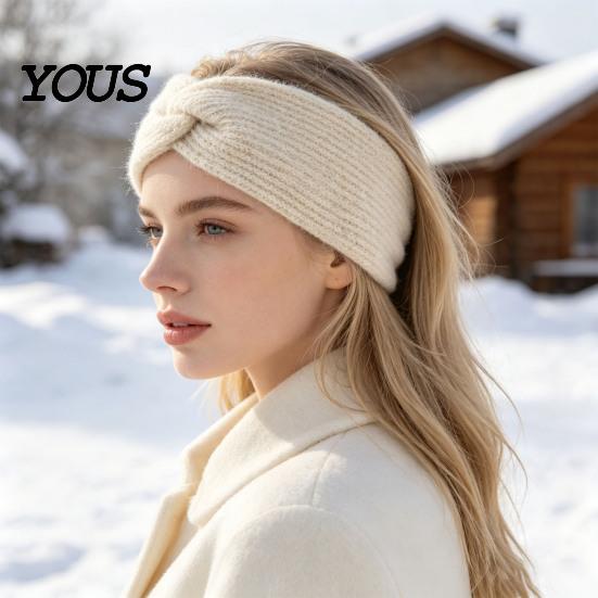 Winter Knitted Headband for Women Headband, Twist Knot Thick Warm Ear Knotted Hair Styling Warmers, Cozy Head Wrap Cold Weather Autumn Accessories