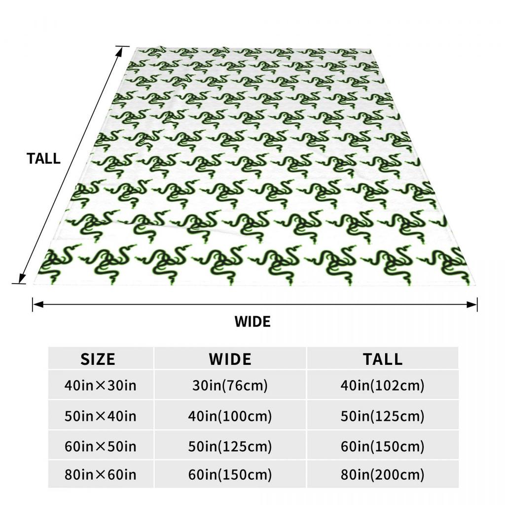 Razer Game Blankets Soft Warm Flannel Throw Blanket Bedding for Bed Living Room Picnic Travel Home Couch
