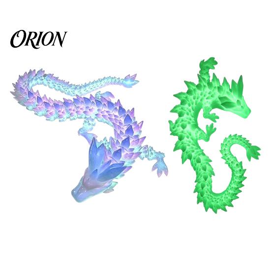 Unique Fantasy Gift for Kids 3D Printed Glow in the Dark Dragon Fidget Toy, Articulated Small Portable Figurine Desktop Ornament and Adults, Creative