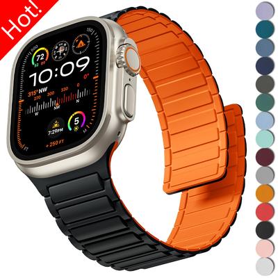 Silikon-Magnetarmband für Uhrenarmband Ultra 3 2 49mm 46mm 45mm 44mm 42mm 40 41mm Armband IWatch Serie 11 10 9 8 7 6 SE