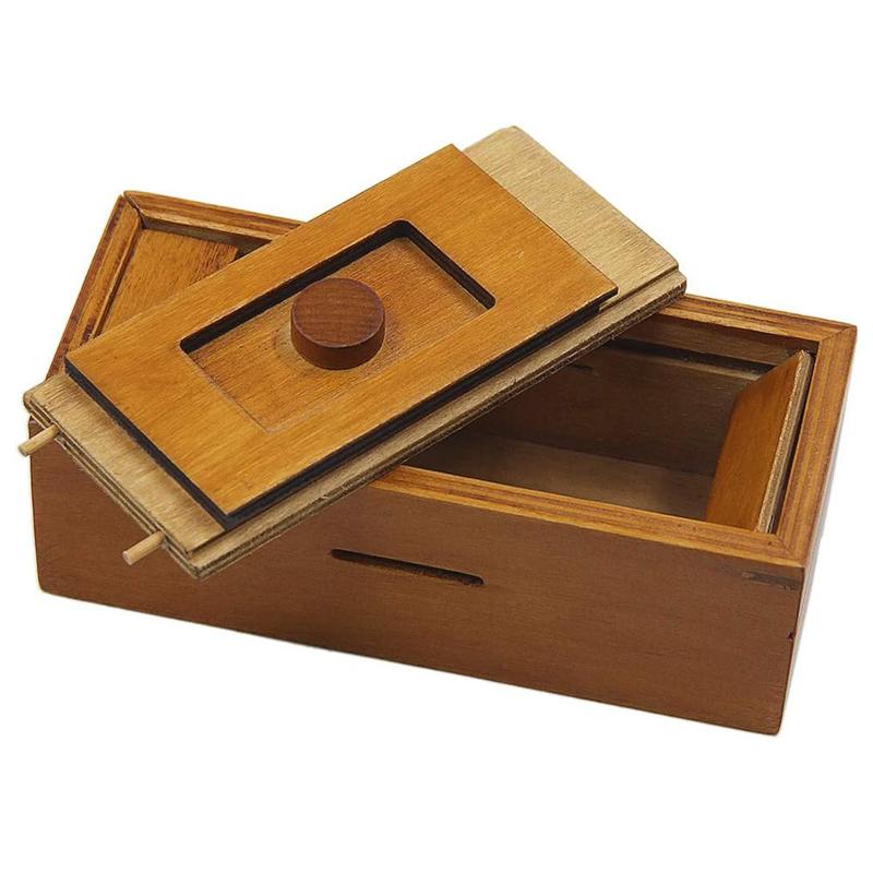 Surprise Secret Box Brain Teaser Wooden Puzzle Boxes with Hidden Compartments Creative Gift Ideas For Adults Teens Kids