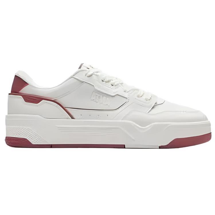 Anta C37 Series Fashion Versatile Casual Slip-Resistant Shock-Absorbing Durable Low-Top Skate Shoes Women Sneaker Red White 122538022-7