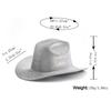 Fluorescence Cowboy Hat for Women Breathable Large Brims Beach Hat Music Festival Hat Bachelorette Party Nightclub Hat