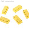 1pc Fake Gold Bar Creative Golden Brick Simulation Hollow Gold Bullion Movie Prop Novelty Joke Gift Decorative Prop For Party