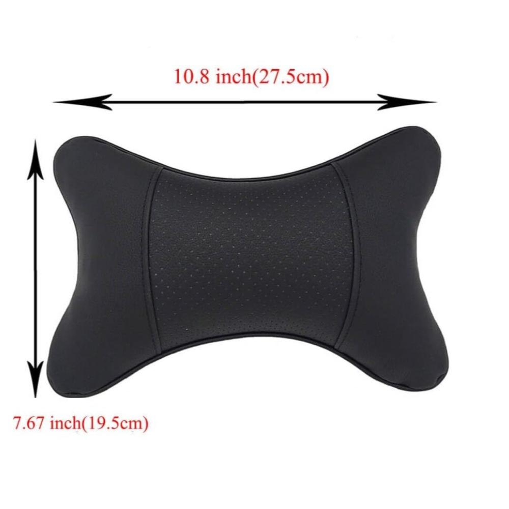 1PCS Car Neck Pillows Both Side Pu Leather Pack Headrest Fit for Most Cars Filled Fiber Universal Car Pillow
