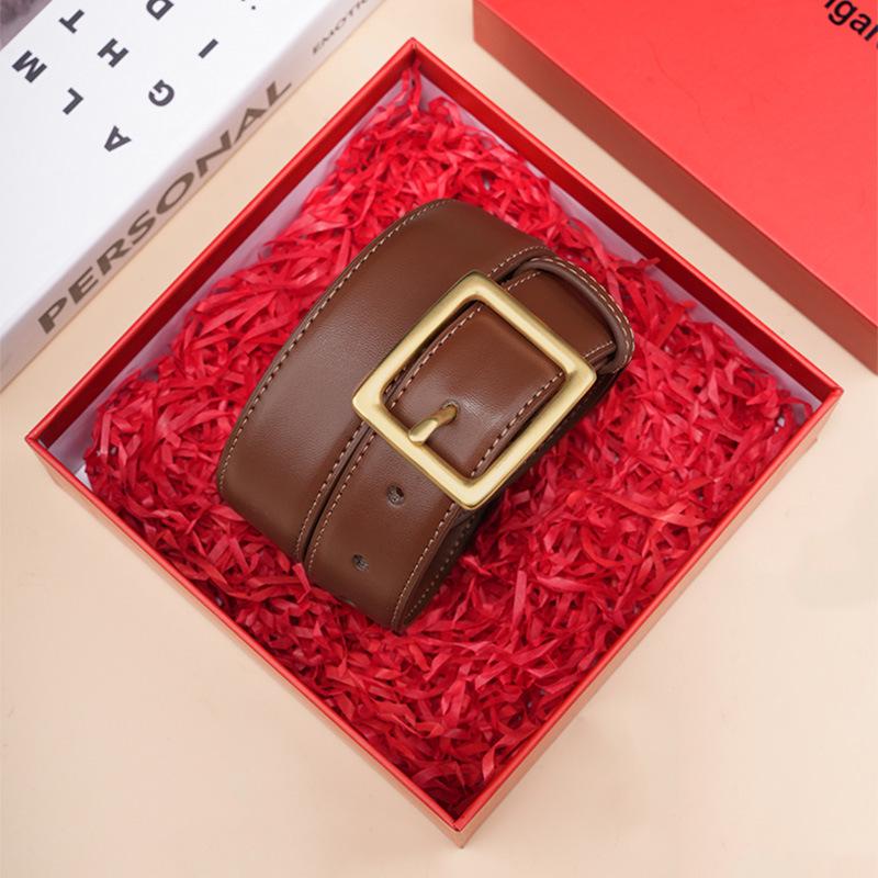 Leather Belt Women'S Versatile Needle Buckle Simple Personality With Jeans Texture Belt Casual Niche Belt