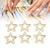 100PCS Star Shaped Funny Cute Paperclips Gold Color with Storage Box Cute Paper Clips 2.9*2.9cm Plastic-coated Metal